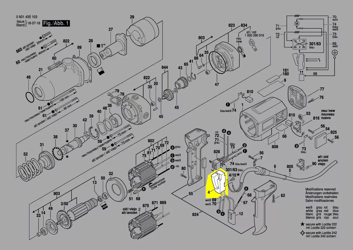 Interrupteur réf. 1 607 200 079 Bosch